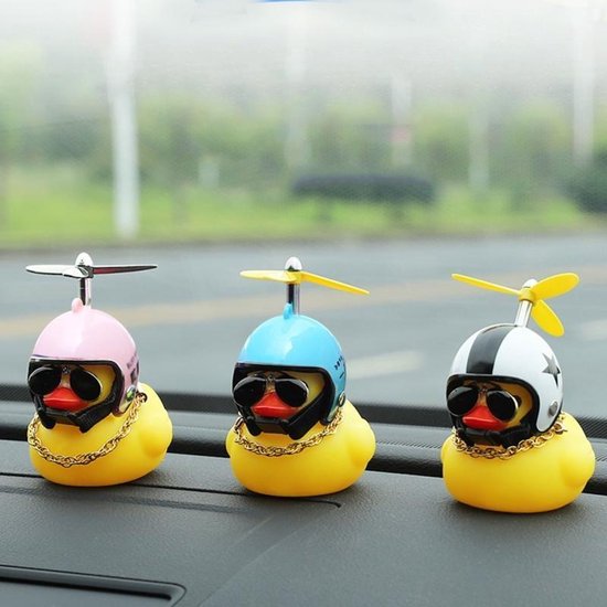 Lucky Duck-Car Duckling Décoration-Canard avec casque-Abeille avec lumière  et kit de... | bol.com