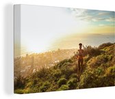 Running woman toile 2cm 60x40 cm - Tirage photo sur toile (Décoration murale salon / chambre)