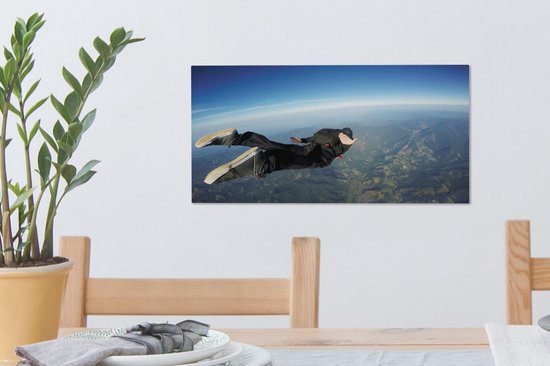 Parachutisme en toile Sunrise 2cm 40x20 cm - Tirage photo sur toile (Décoration murale salon / chambre)