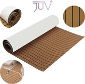 Marine teak foam floor - faux - foam - EVA - 2400x1200x6mm - antislip - bruin - bootvloer - jachtvloer - luxe - boot - teak - flooring - uitstraling - zomer -