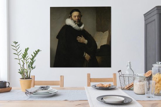Peintures sur toile - Johannes Wtenbogaert - peinture de Rembrandt van Rijn - 90x90 cm - Décoration murale