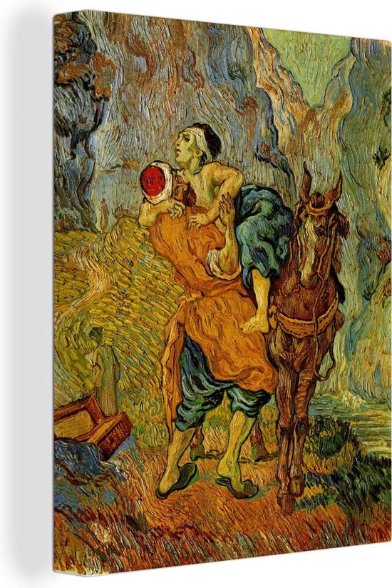 Canvas Schilderijen - De barmhartige Samaritaan - Vincent van Gogh -  120x160 cm - | bol.com