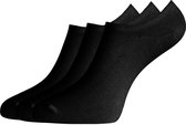 5 Paar Boru Bamboo - Sneaker Sokken Dames - Sneakersokken Heren - Footies - Zwart - Maat 39/42