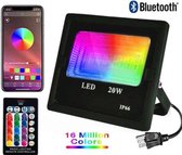 Wandlamp buiten - Buitenlamp - Incl Afstandsbediening en Mobiele App- 16 Miljoen kleuren - Tuinverlichting - Wandlamp