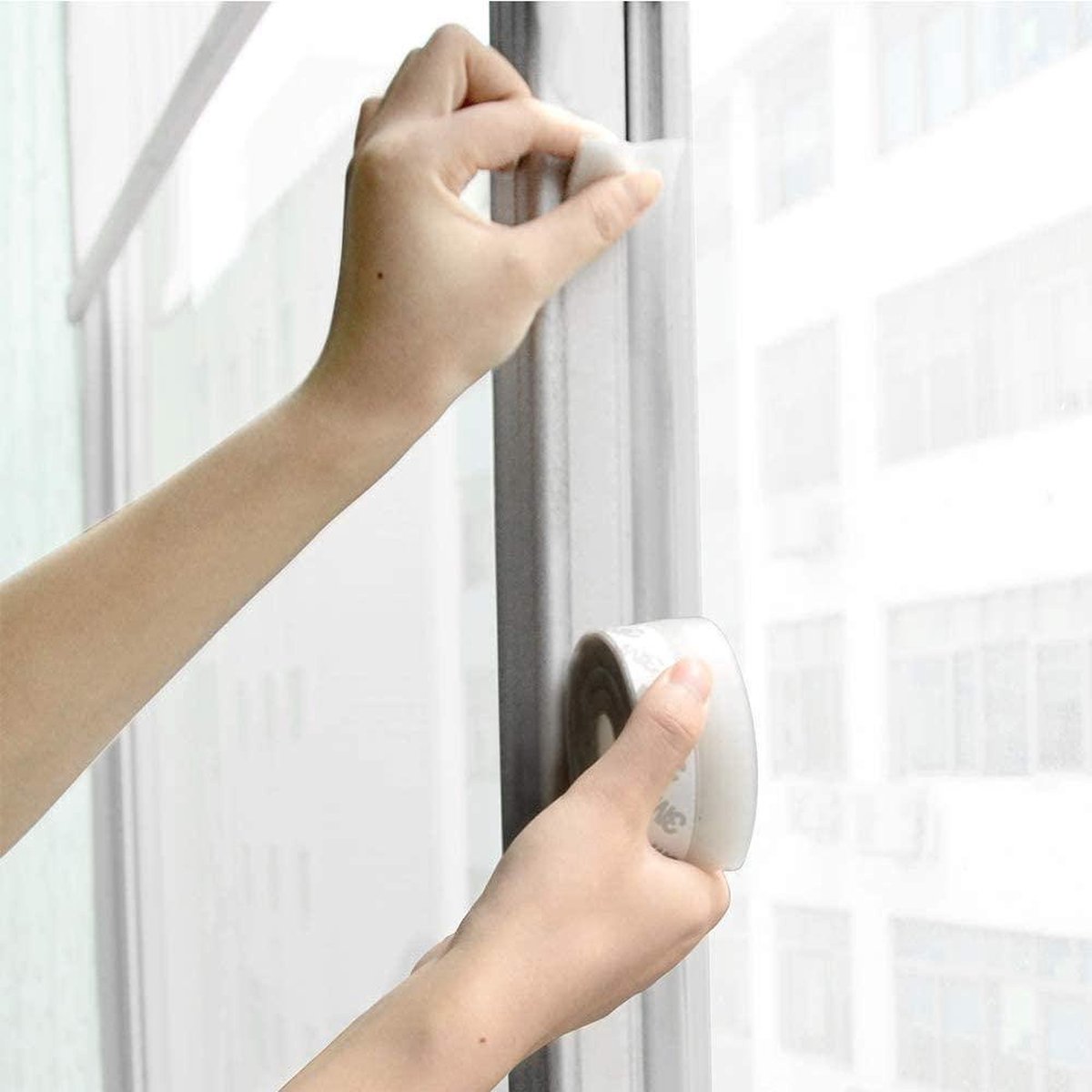 Ruban d'étanchéité en silicone transparent multifonction pour portes et  fenêtres