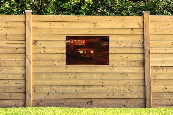 Affiche de jardin d'ambulance à conduite rapide 90x60 cm - Toile de jardin / Toile d'extérieur / Peintures pour l'extérieur (décoration de jardin)