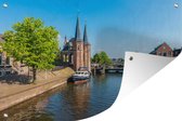 Tuindecoratie Sneek aan het water in Nederland - 60x40 cm - Tuinposter - Tuindoek - Buitenposter
