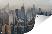 Muurdecoratie Skyline van New York - 180x120 cm - Tuinposter - Tuindoek - Buitenposter