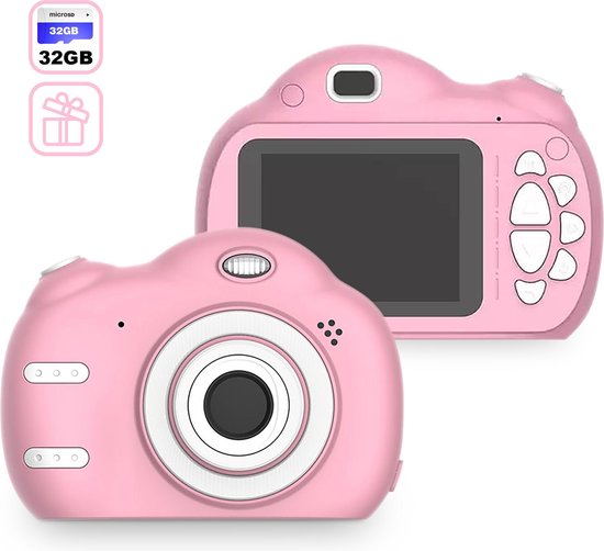 Tropical Kindercamera inclusief 32GB SD kaart - Kindercamera digitaal -  fototoestel... | bol.com