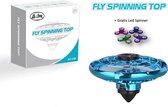 B-Joy Nieuw Hand gestuurde Spinner Drone buiten kinderspeelgoed + inclusief Led Spinner - Fly Spinning top Play It UFO Blauw