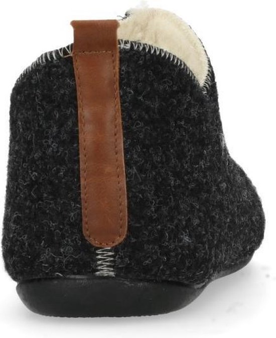 Manfield - Femme - Chaussons gris foncé - Taille 40