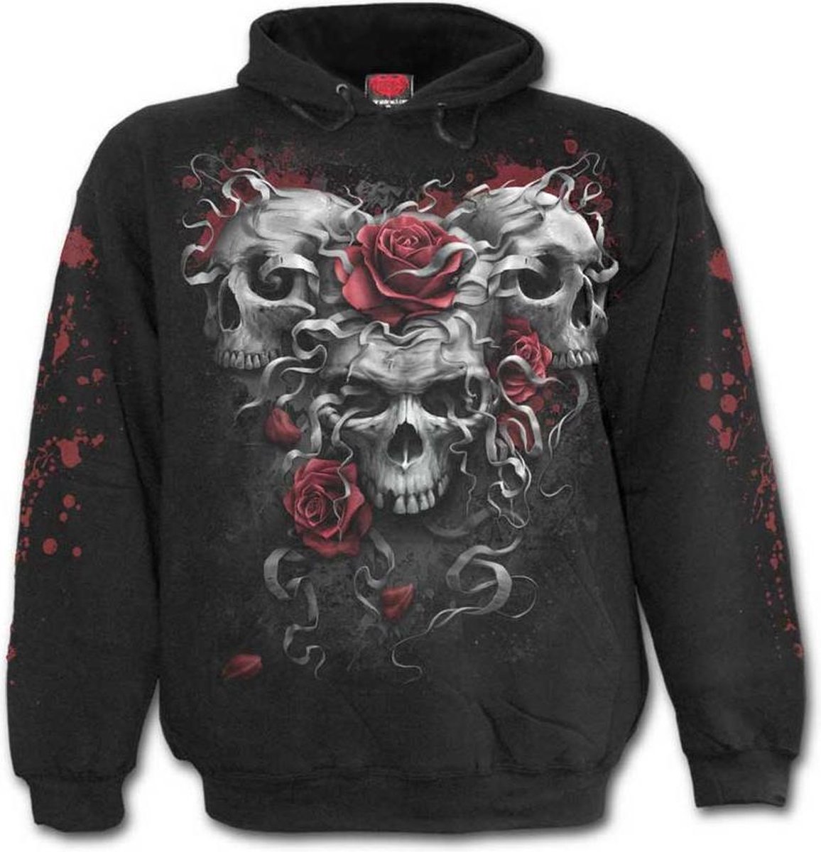 Spiral Kinder hoodie/trui -S- SKULLS N' ROSES Zwart
