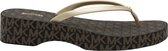 Michael Kors Lilo Flip Flop Dames Slippers - Bruin/Goud - Maat 38.5