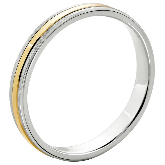 Orphelia Wedding Ring 9 ct - Bicolor Gold OR9146