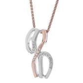 Orphelia ZH-7230 - PENDANT ROSE ZIRC - 925 silver - cubic zirkonia - 45 cm