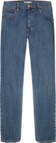 Wrangler Straight Dark Stone Heren Regular Fit Jeans - Spijkerbroek voor Mannen - Donkerblauw - Maat 32/32