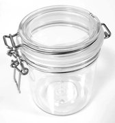 Kunststof Pot met clip/beugel sluiting - PET 598ml - Set van 10 stuks