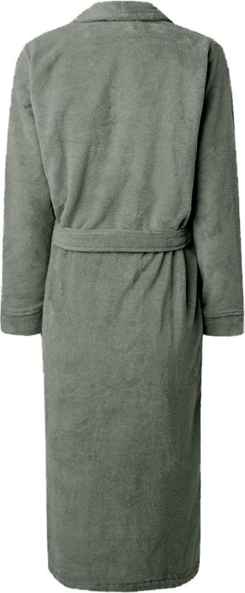 LINNICK Badjas Pure Velours - 100% Katoen - Vert Olive - Taille XXL - Badjas Femme - Badjas Homme