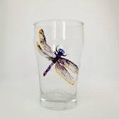 Creative Wonderers - Handbeschilderd theeglas - Libelle