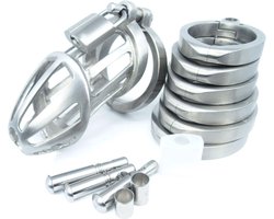 BON4ML Large Male Stainless Steel Chastity Cage Grote Roestvrij Stalen Kuisheidskooi