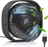 Tafelventilator | Handventilator | USB | Draagbaar | Zwart