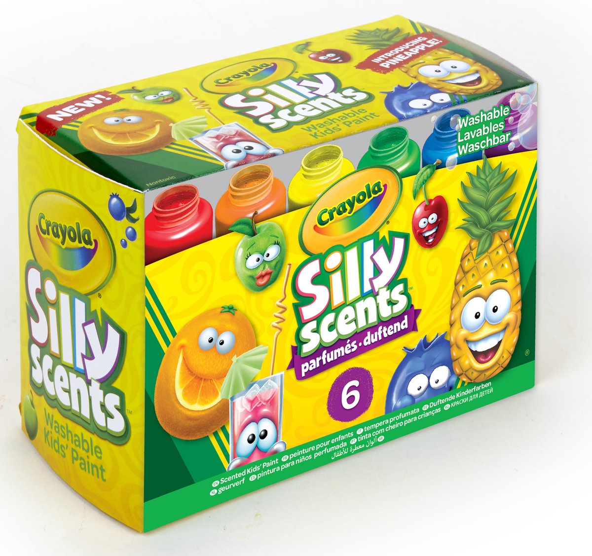 Crayola - Silly Scents - Hobbyverf - 6 Potjes Geurverf Voor Kinderen — cadeau in Spellen & Speelgoed - foto 2