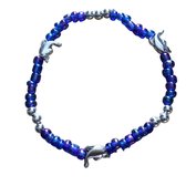 Armbandjes- Fien-Dolfijn- Kinderen- Blauw- 15 cm- Charme Bijoux