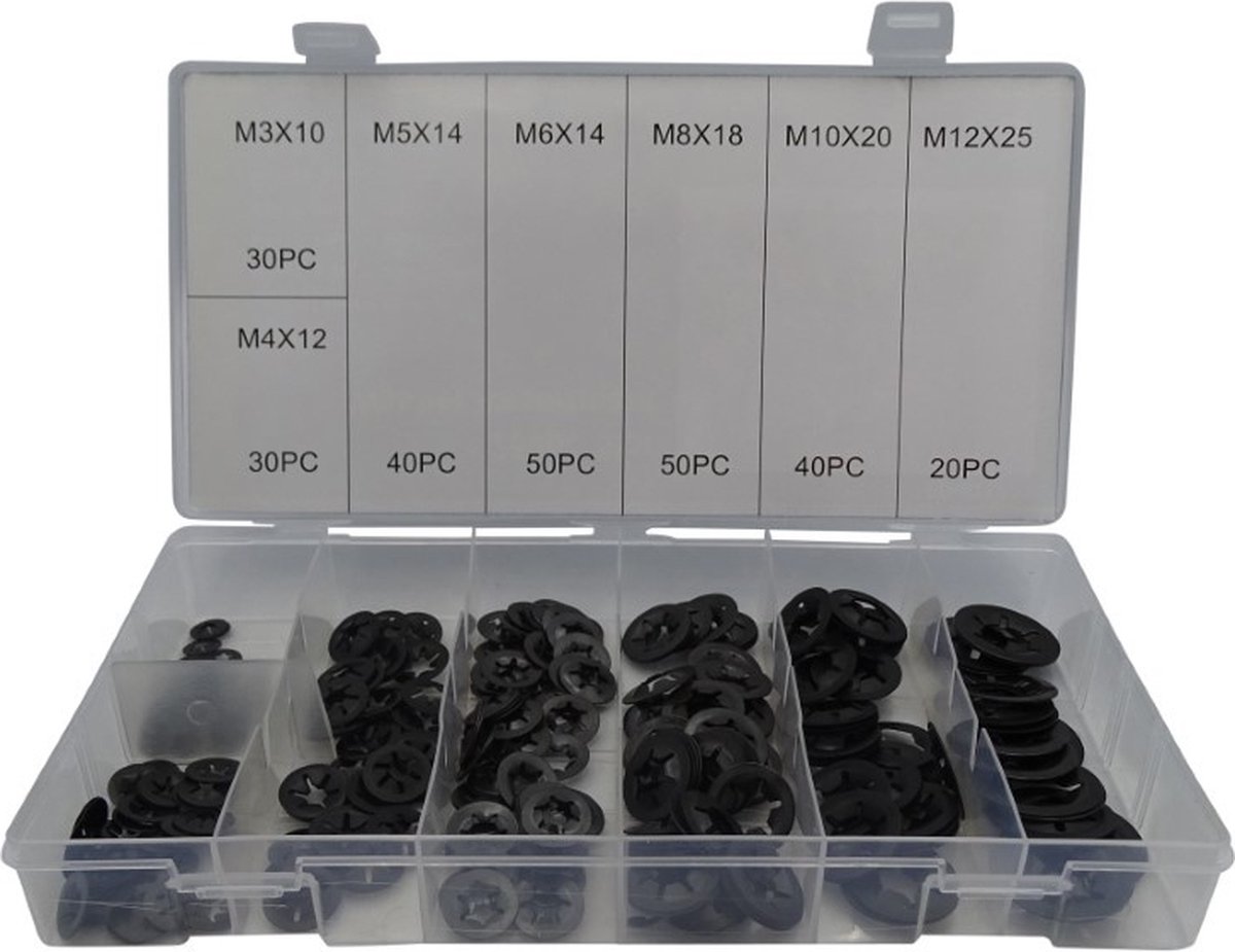 Assortimentsdoosje borgringen Starlock 260 dlg.