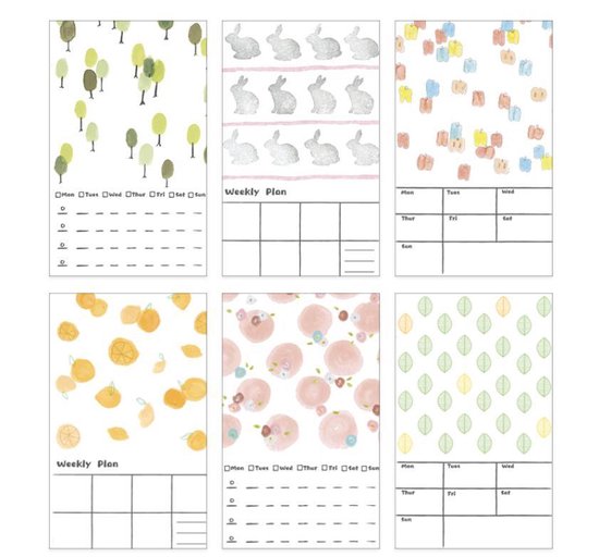 Foto: Weekplanner 52 weken jaarplanner ongedateerd desk planner paperwise