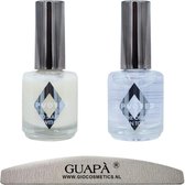 GUAPÀ® Topcoat & Base Coat voor nagellak | gellak | acryl nagels | nagelset | 2 x 15 ml