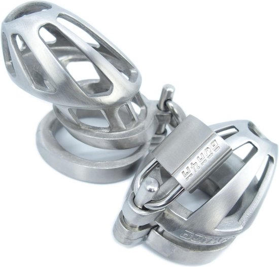 BON4Mplussmall Hinged Optimal Male Chastity Package in Stainless Steel ...
