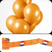 1 Afzetlint Hup Holland Hup 15 meter  & 25 Oranje Ballonnen , EK, Voetbal, Huisversiering