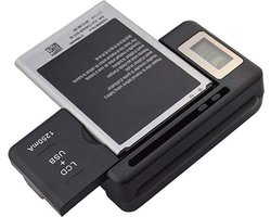 Universele LCD-batterijlader, reislader voor Samsung Galaxy S3 S4 S5 Note 2 3 4, Edge, Mega, LG, Huawei, HTC, ZTE, enz