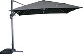 Tuin Parasol - Zweefparasol  - Terras Parasol - Ronde zweefparasol - Zweefparasol Ø 300 cm - Aluminium parasol - Grijs