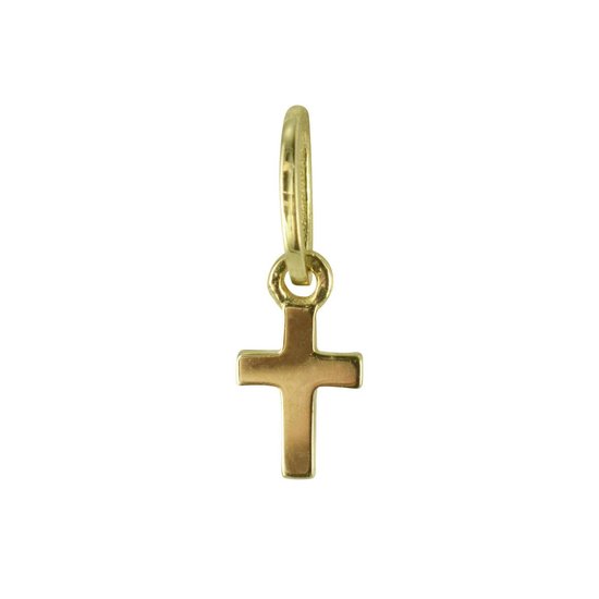 Gouden hanger kruis vlak glanzend | Mostert Juweliers