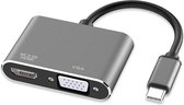 USB C Hub Type C naar HDMI & VGA 4K voor MacBook Pro / Laptop / Computer windows / HP / ASUS / Lenovo