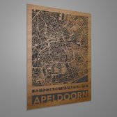 Stadskaart van hout stad Amsterdam met coördinaten