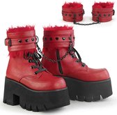 Demonia Plateau Laarzen -41 Shoes- ASHES-57 US 11 Rood