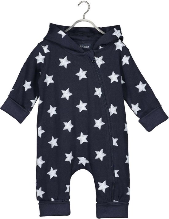 Blue-Seven Newborn Overall Zwart Sterren Maat 68