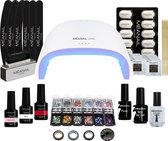 Gellak - MEANAIL® KIT deluxe - UV/Led lamp 48 watt - 3 kleuren gelnagellak