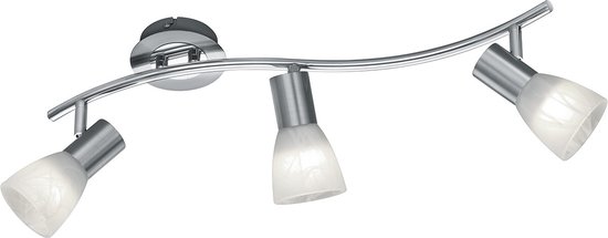 LED Plafondspot - Torna Levino - E14 Fitting - Warm Wit 3000K - 3-lichts - Rechthoek - Mat Nikkel - Aluminium