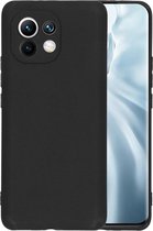 Huawei Mi 11 hoesje zwart siliconen case hoes cover hoesjes