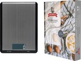 Krumble Keukenweegschaal - Weegschaal keuken - Weegschaal keuken digitaal - Weegschalen - Met tarra functie - Tot 10 kilogram - Kunststof - Zilver, zwart en grijs