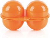 Fliex - opbergdoos eieren - lunchbox - 2 eieren houder - oranje
