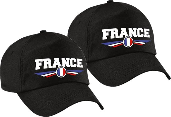 2x pièces France / France casquette pays noir adulte - Casquette de baseball...  | bol.com