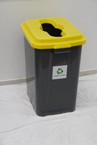 70Liter afscheiding Prullenbak geel plastic