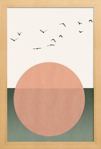 JUNIQE - Poster in houten lijst Free Souls -20x30 /Kleurrijk