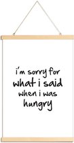 JUNIQE - Posterhanger hungry -30x45 /Zwart
