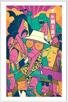 JUNIQE - Poster in kunststof lijst Fear and Loathing popart -40x60