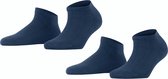 FALKE Happy 2-Pack Dames Sneakersokken - Blauw - Maat 39-42